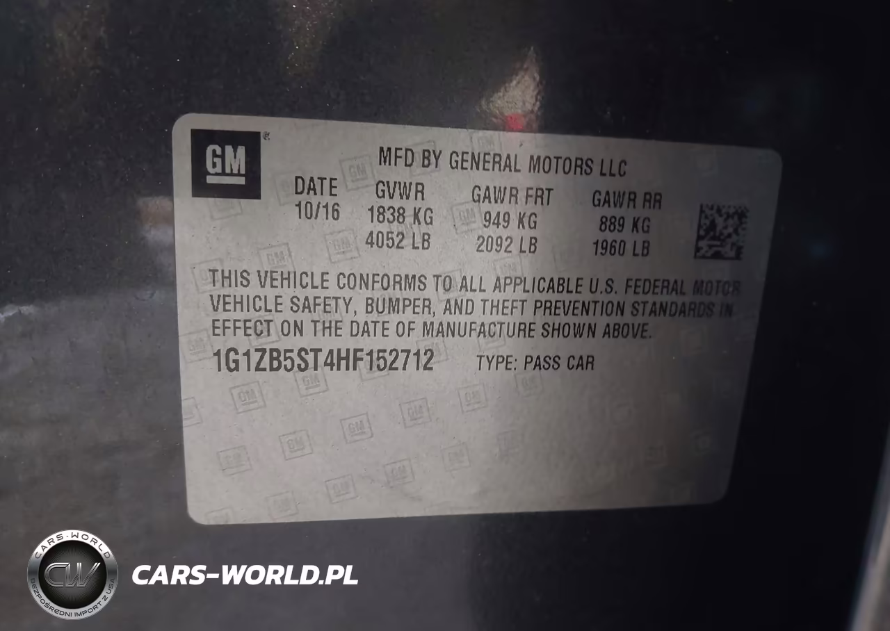 2017 Chevrolet Malibu Ls VIN:1G1ZB5ST4HF152712 - 9