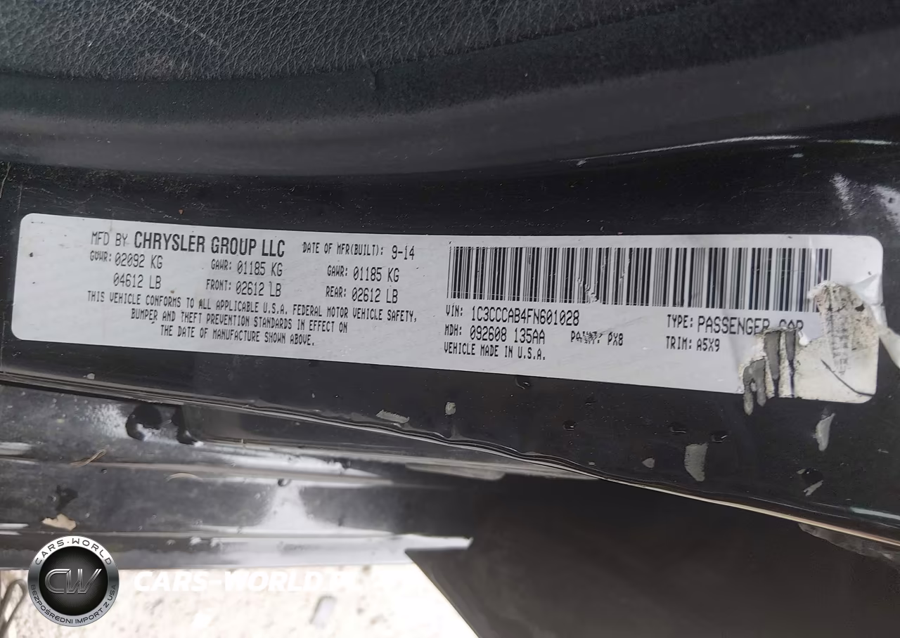 2015 Chrysler 200 Limited VIN:1C3CCCAB4FN601028 - 9