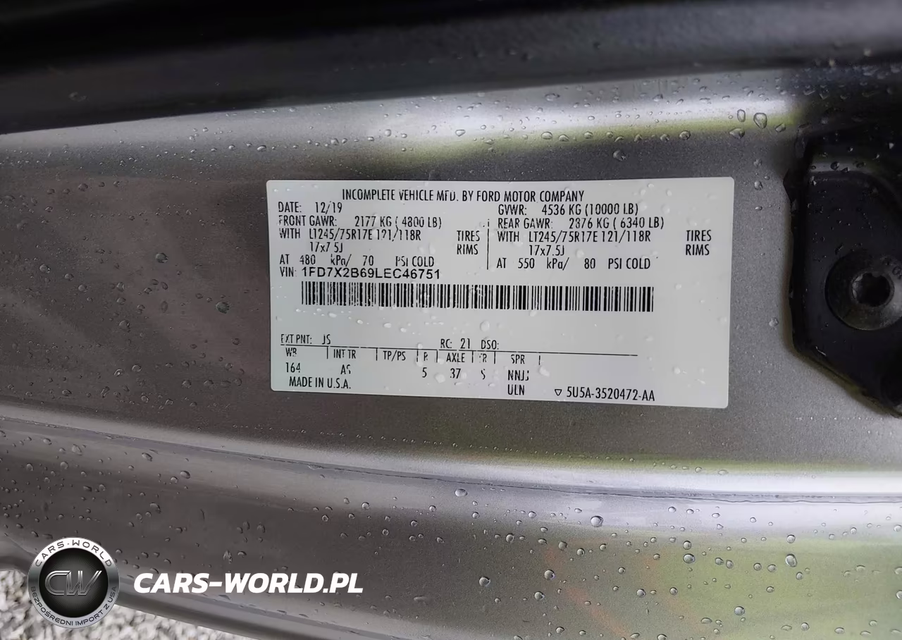 2020 Ford F-250 Xl VIN:1FD7X2B69LEC46751 - 9