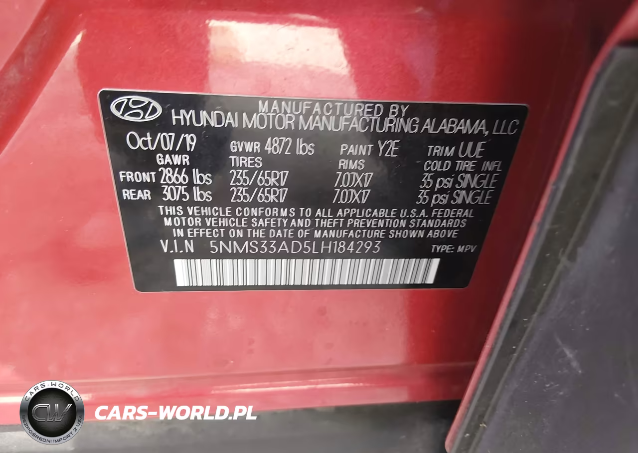 2020 Hyundai Santa Fe Sel VIN:5NMS33AD5LH184293 - 9