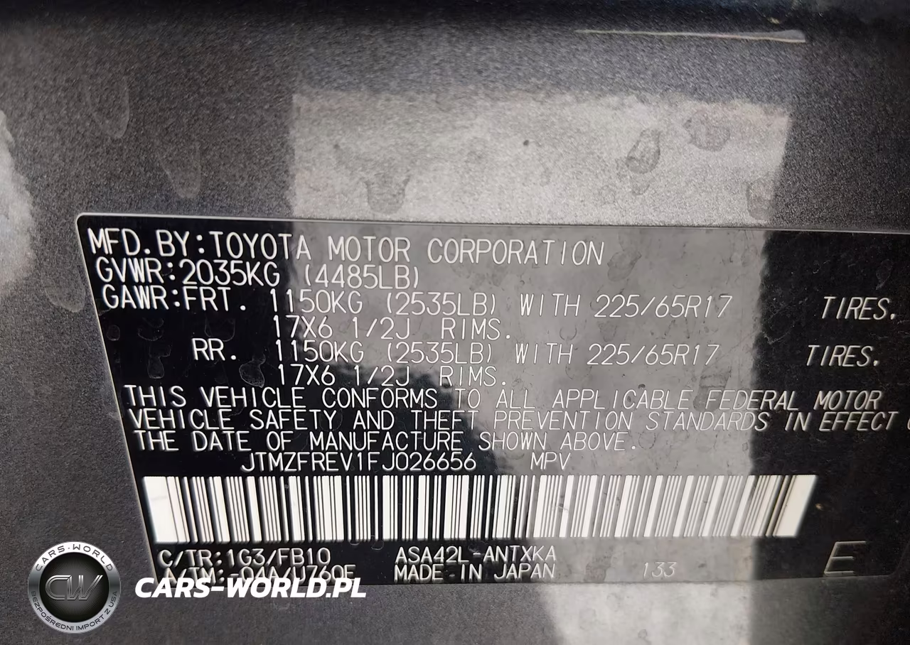 2015 Toyota Rav4 Le VIN:JTMZFREV1FJ026656 - 9