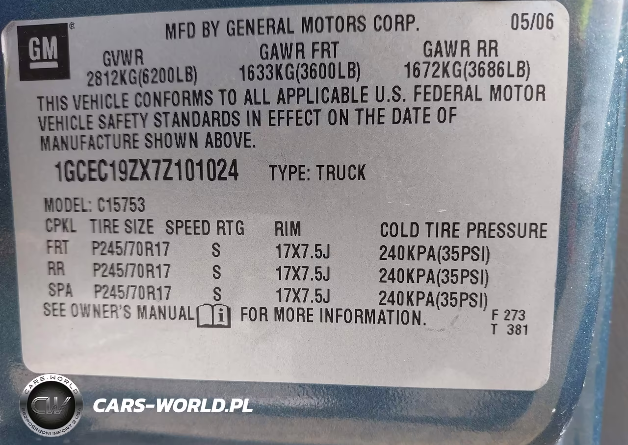 2007 Chevrolet Silverado 1500 Classic Lt1 VIN:1GCEC19ZX7Z101024 - 9