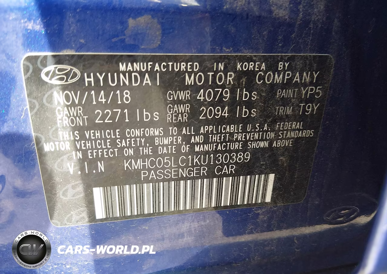 2019 Hyundai Ioniq Hybrid Limited VIN:KMHC05LC1KU130389 - 9