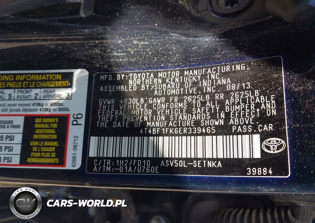2014 Toyota Camry Le VIN:4T4BF1FK6ER339465 - 9