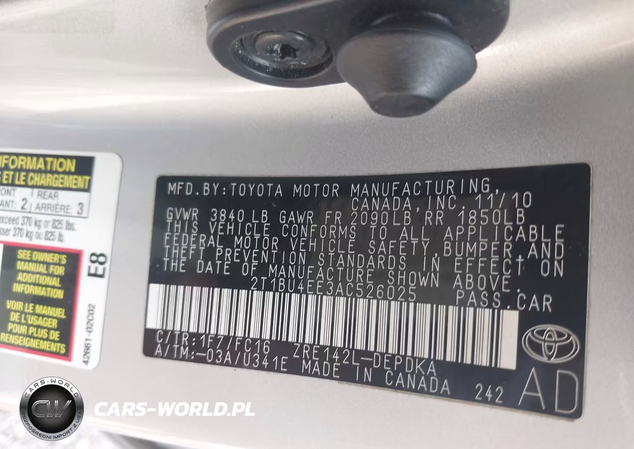 2010 Toyota Corolla Le VIN:2T1BU4EE3AC526025 - 9