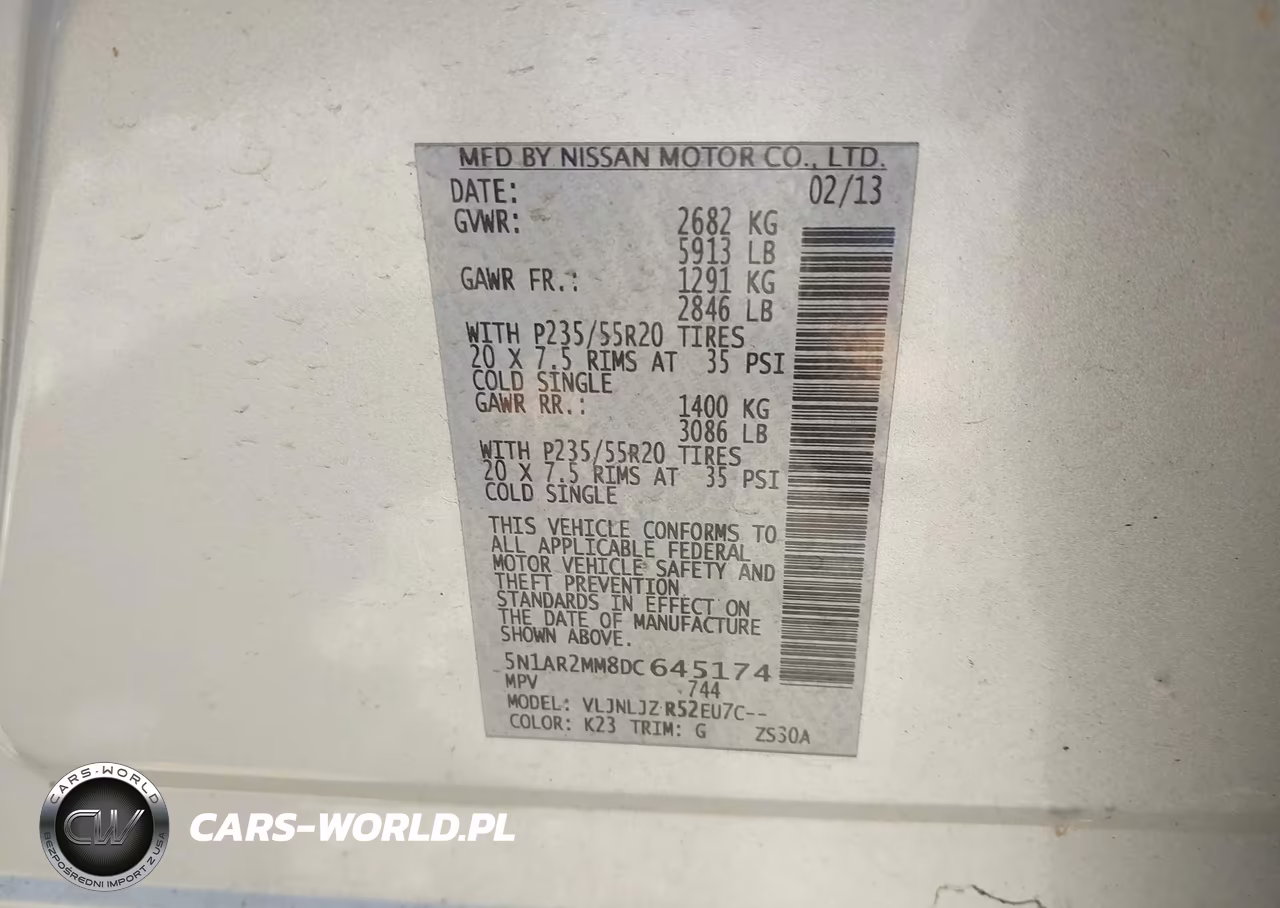 2013 Nissan Pathfinder Platinum VIN:5N1AR2MM8DC645174 - 9