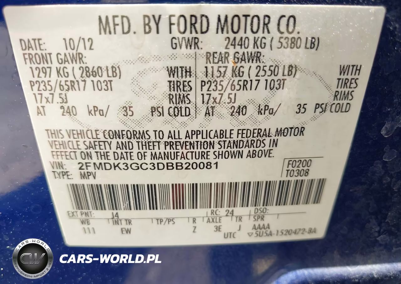 2013 Ford Edge Se VIN:2FMDK3GC3DBB20081 - 9