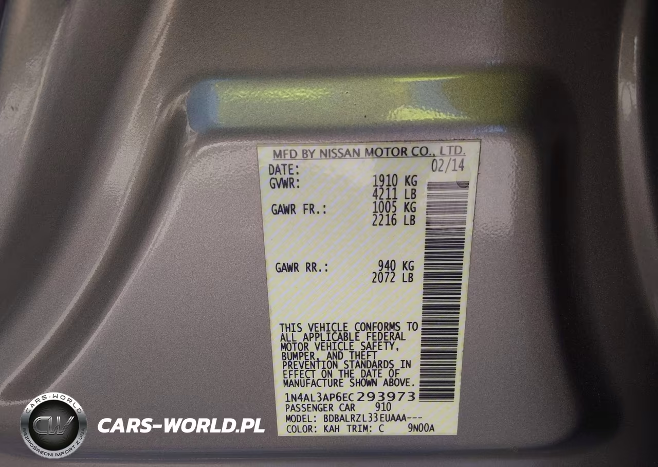 2014 Nissan Altima 2.5 S VIN:1N4AL3AP6EC293973 - 9
