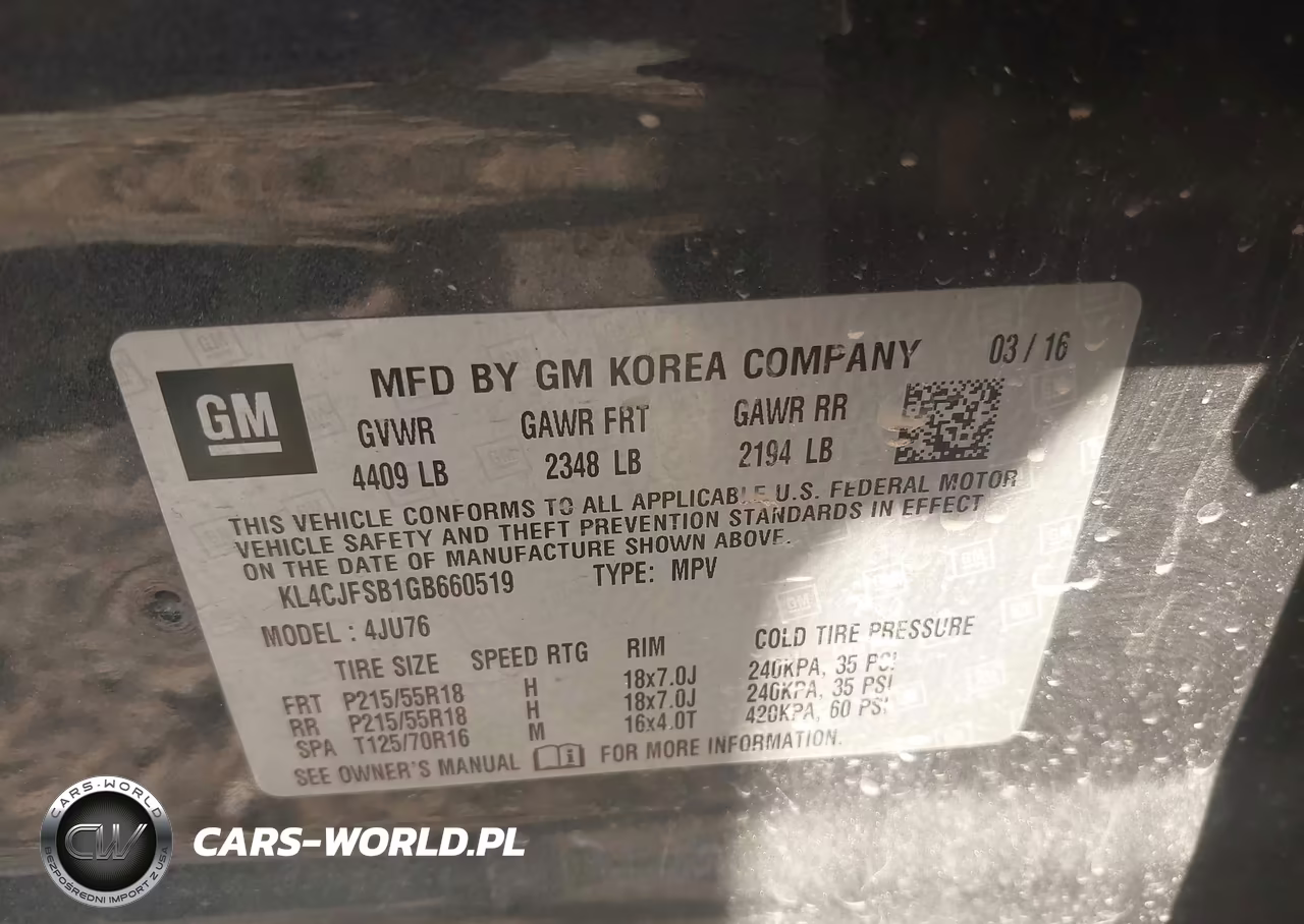 2016 Buick Encore Convenience VIN:KL4CJFSB1GB660519 - 9