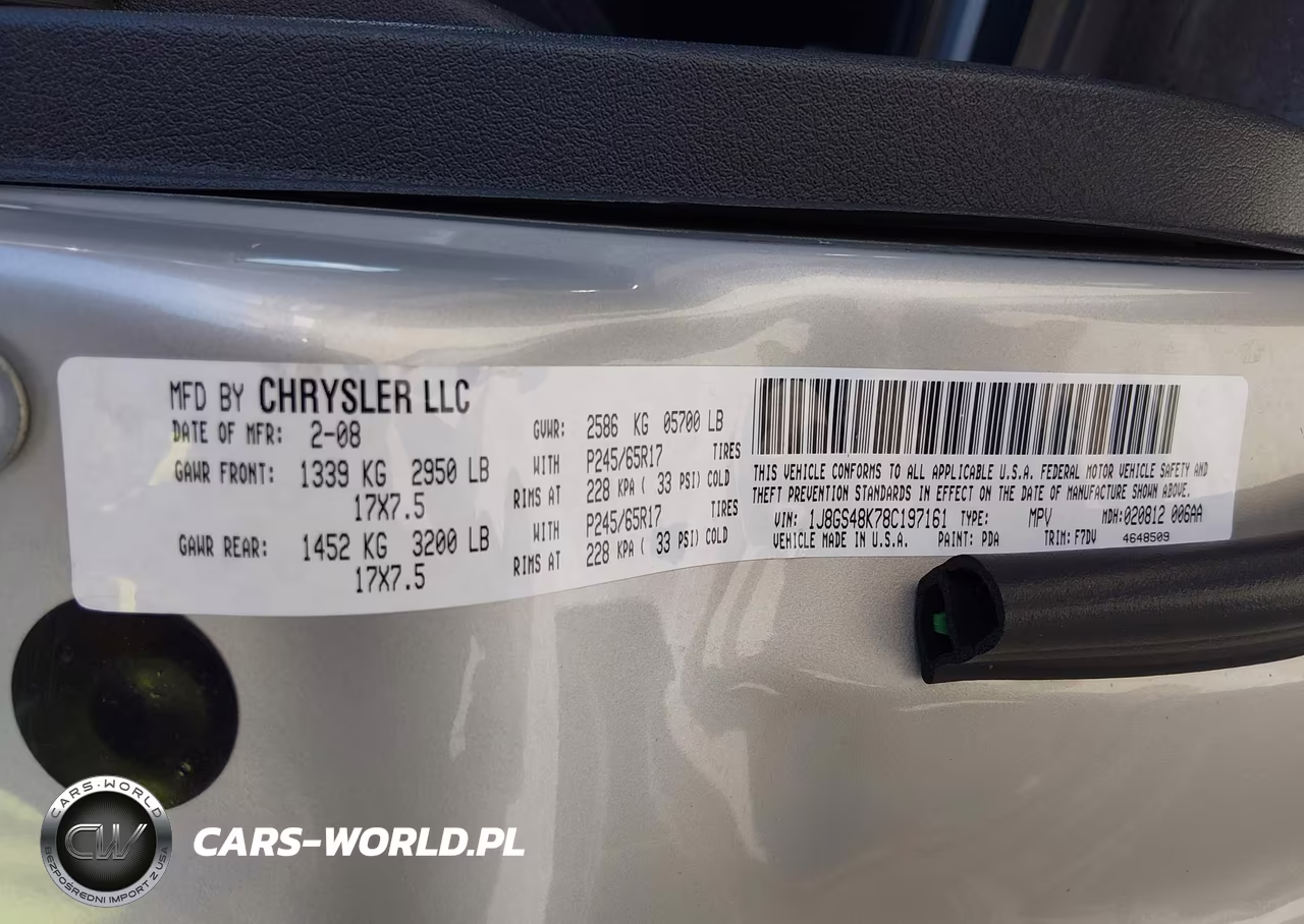 2008 Jeep Grand Cherokee Laredo VIN:1J8GS48K78C197161 - 9