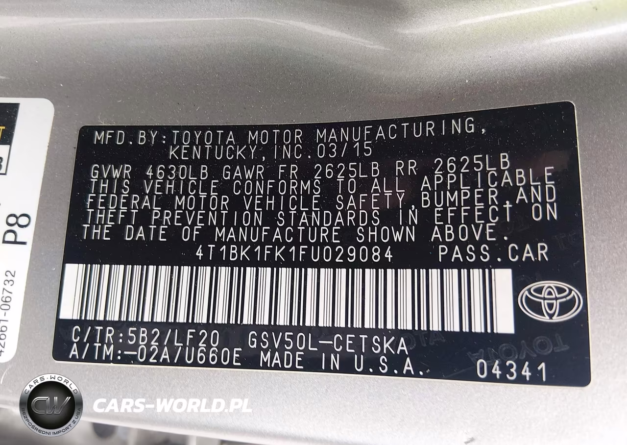 2015 Toyota Camry Xse V6 VIN:4T1BK1FK1FU029084 - 9