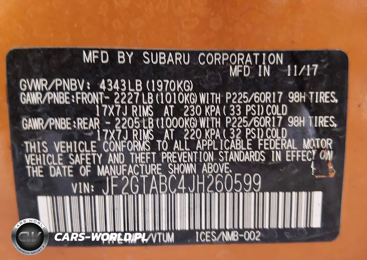 2018 Subaru Crosstrek 2.0I Premium VIN:JF2GTABC4JH260599 - 9