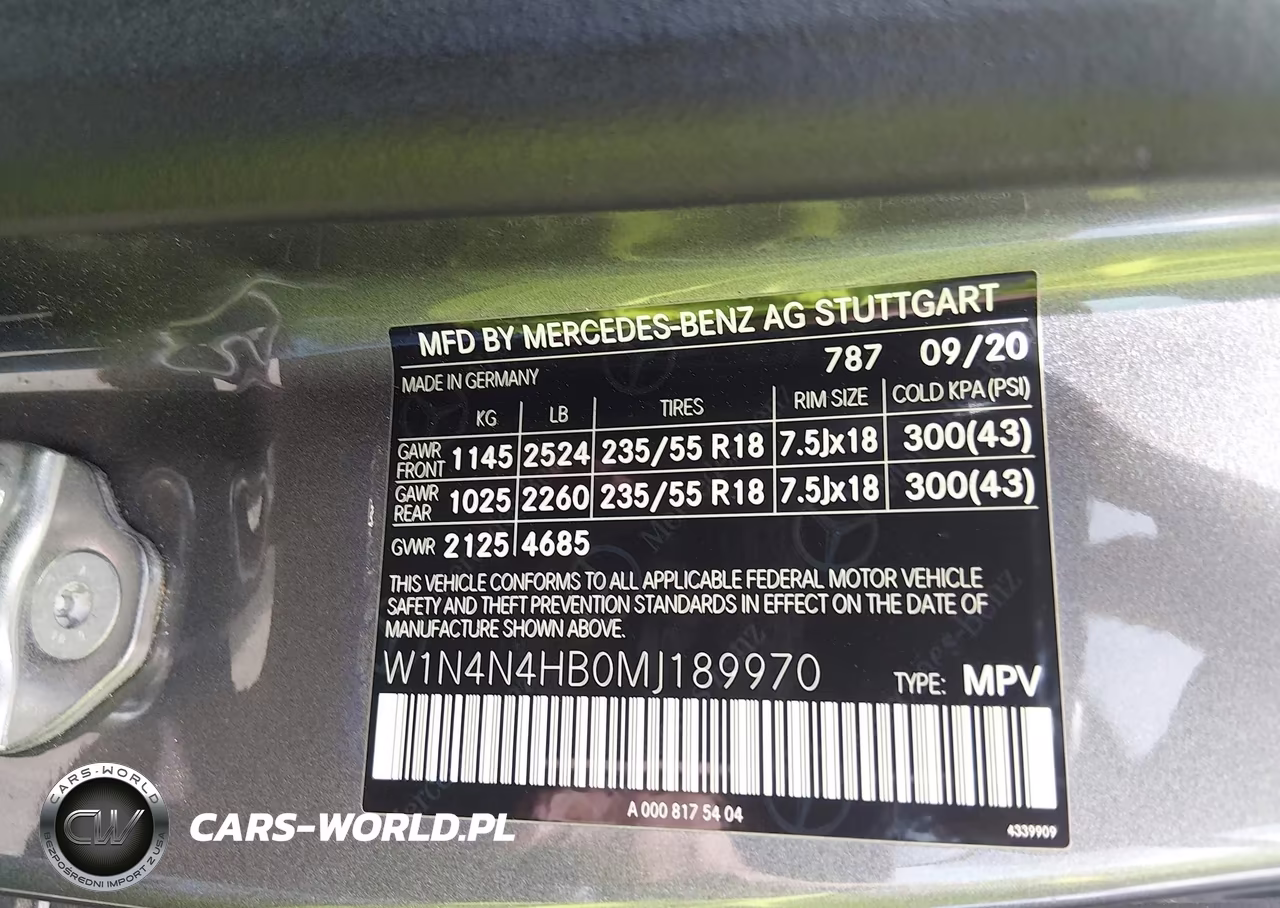 2021 Mercedes-Benz Gla 250 4Matic VIN:W1N4N4HB0MJ189970 - 9