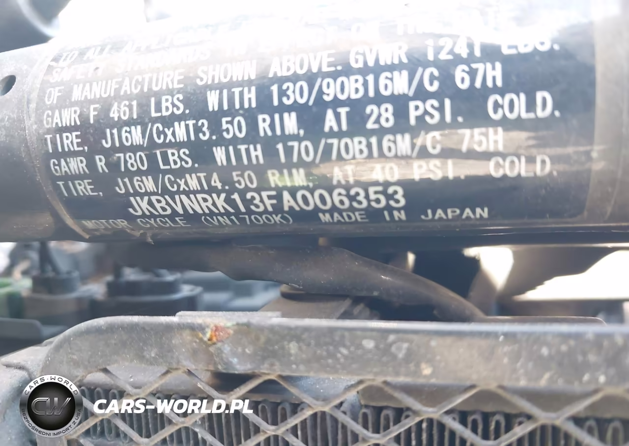 2015 Kawasaki Vn1700 K VIN:JKBVNRK13FA006353 - 10