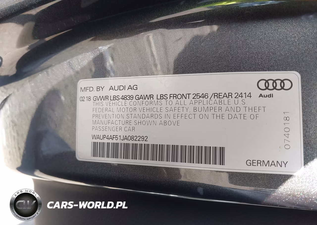 2018 Audi S5 3.0T Premium Plus VIN:WAUP4AF51JA082292 - 9