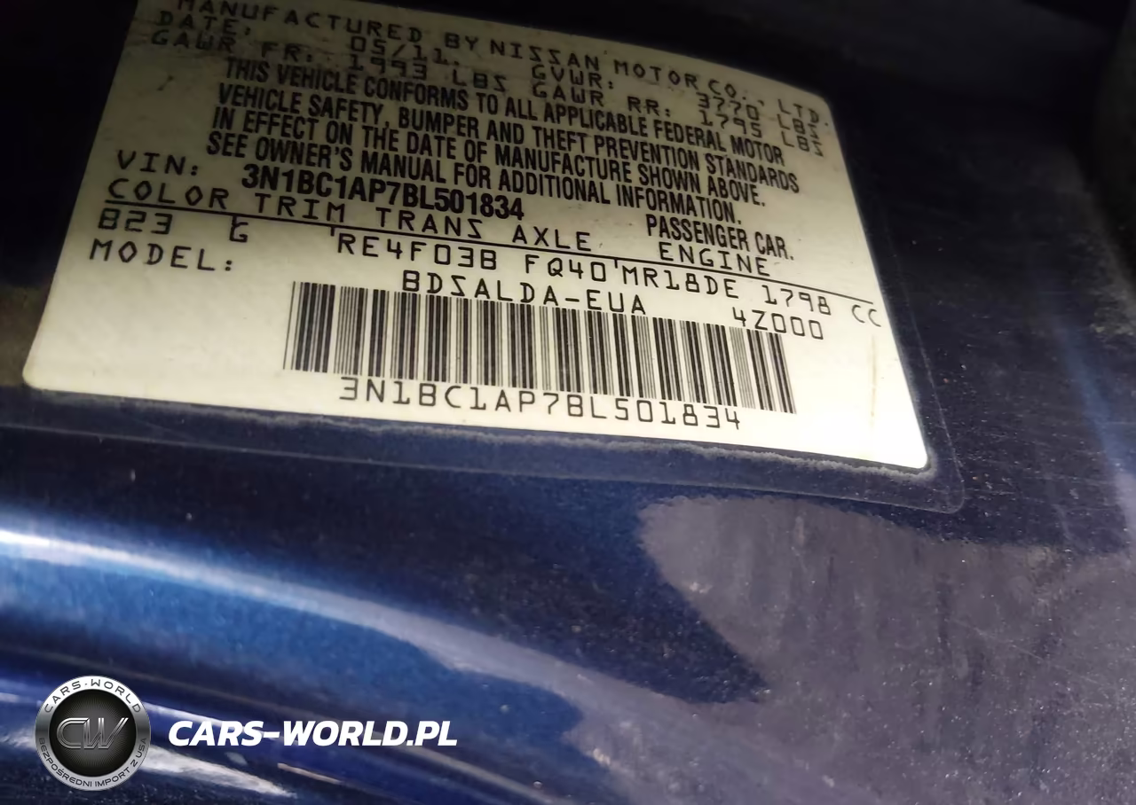 2011 Nissan Versa 1.8S VIN:3N1BC1AP7BL501834 - 9