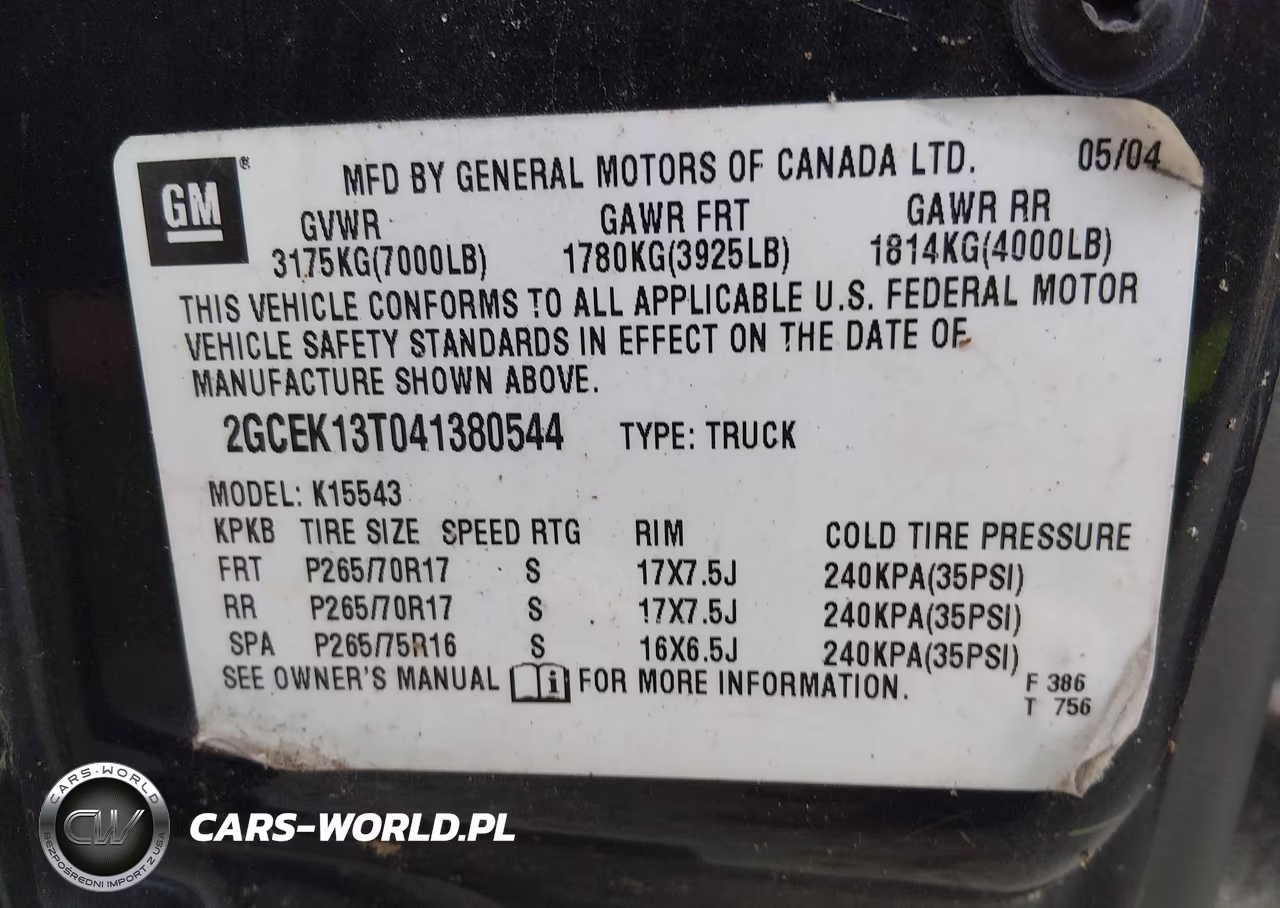 2004 Chevrolet Silverado 1500 Z71 VIN:2GCEK13T041380544 - 9