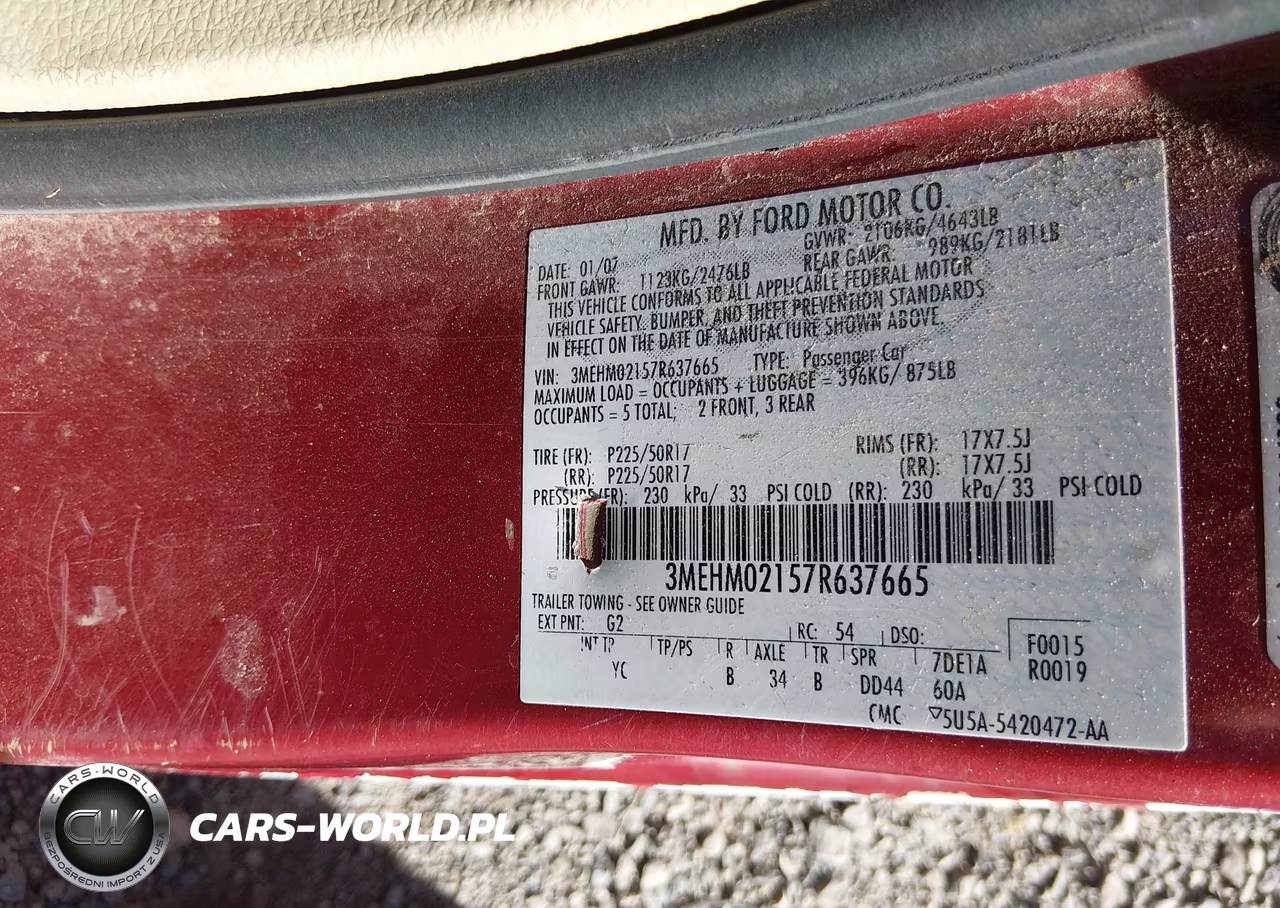 2007 Mercury Milan V6 Premier VIN:3MEHM02157R637665 - 9