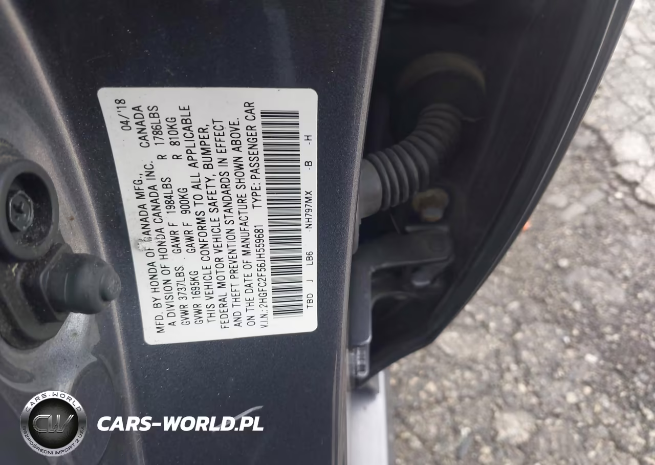 2018 Honda Civic Lx VIN:2HGFC2F56JH559681 - 9