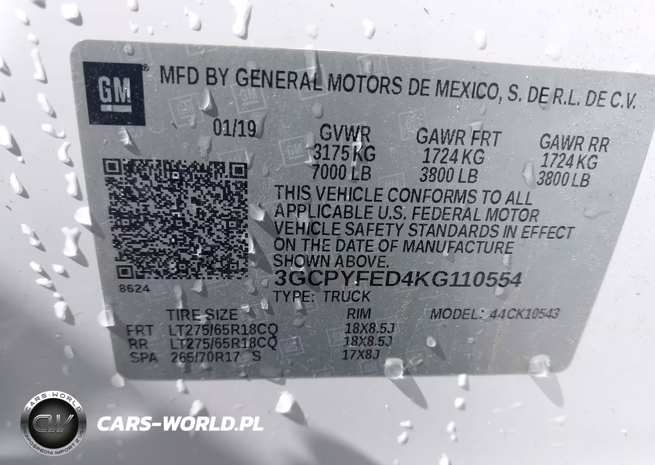 2019 Chevrolet Silverado 1500 Lt Trail Boss VIN:3GCPYFED4KG110554 - 9
