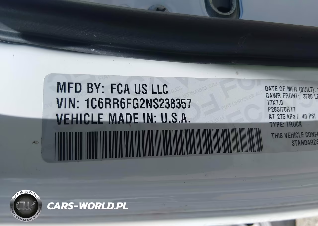 2022 Ram 1500 Classic Tradesman 4X2 6'4 Box VIN:1C6RR6FG2NS238357 - 9