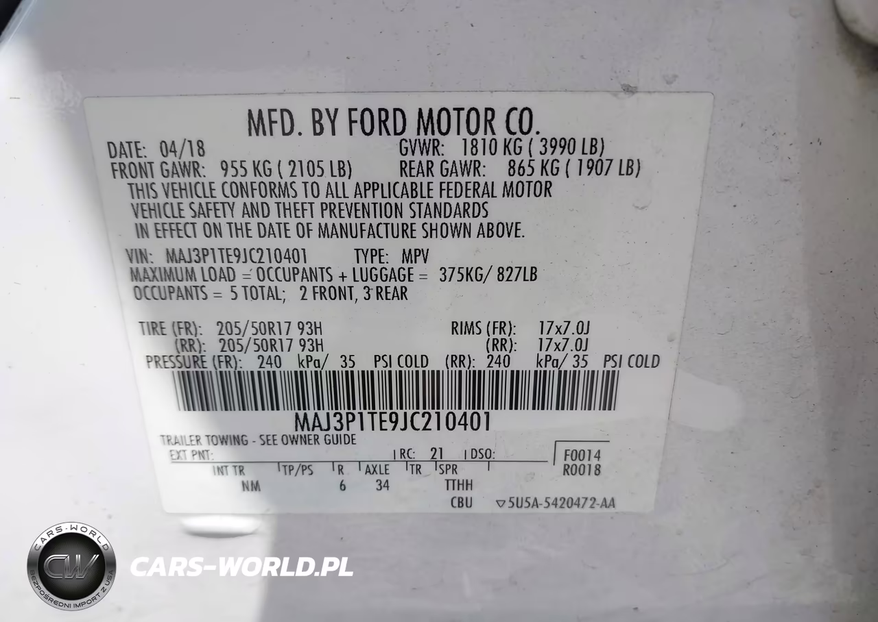 2018 Ford Ecosport Se VIN:MAJ3P1TE9JC210401 - 9