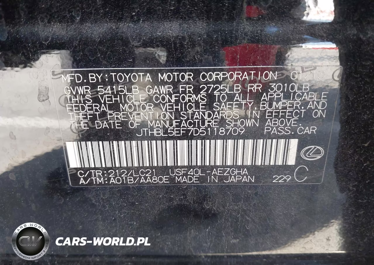 2013 Lexus Ls 460 VIN:JTHBL5EF7D5118709 - 9