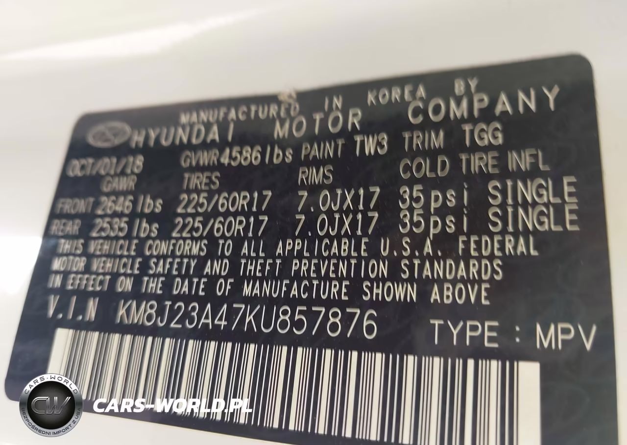 2019 Hyundai Tucson Se VIN:KM8J23A47KU857876 - 9