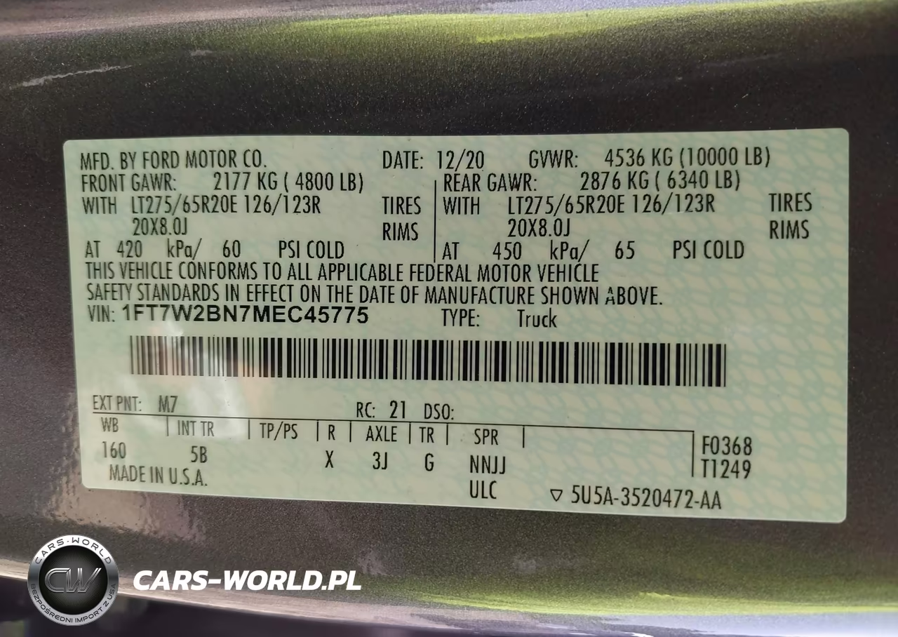 2021 Ford F-250 Lariat VIN:1FT7W2BN7MEC45775 - 9