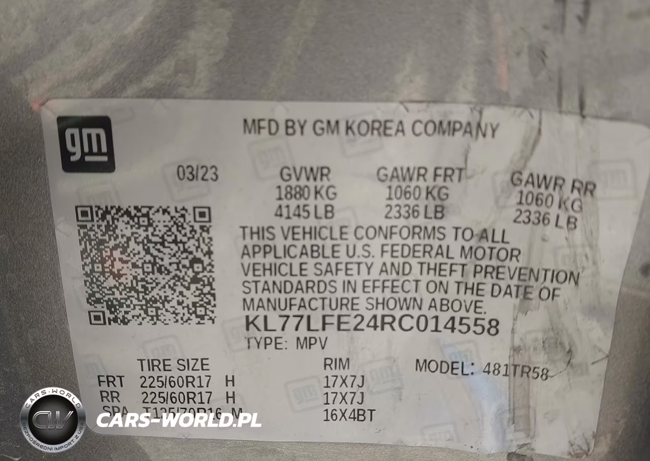 2024 Chevrolet Trax Fwd Sp VIN:KL77LFE24RC014558 - 9