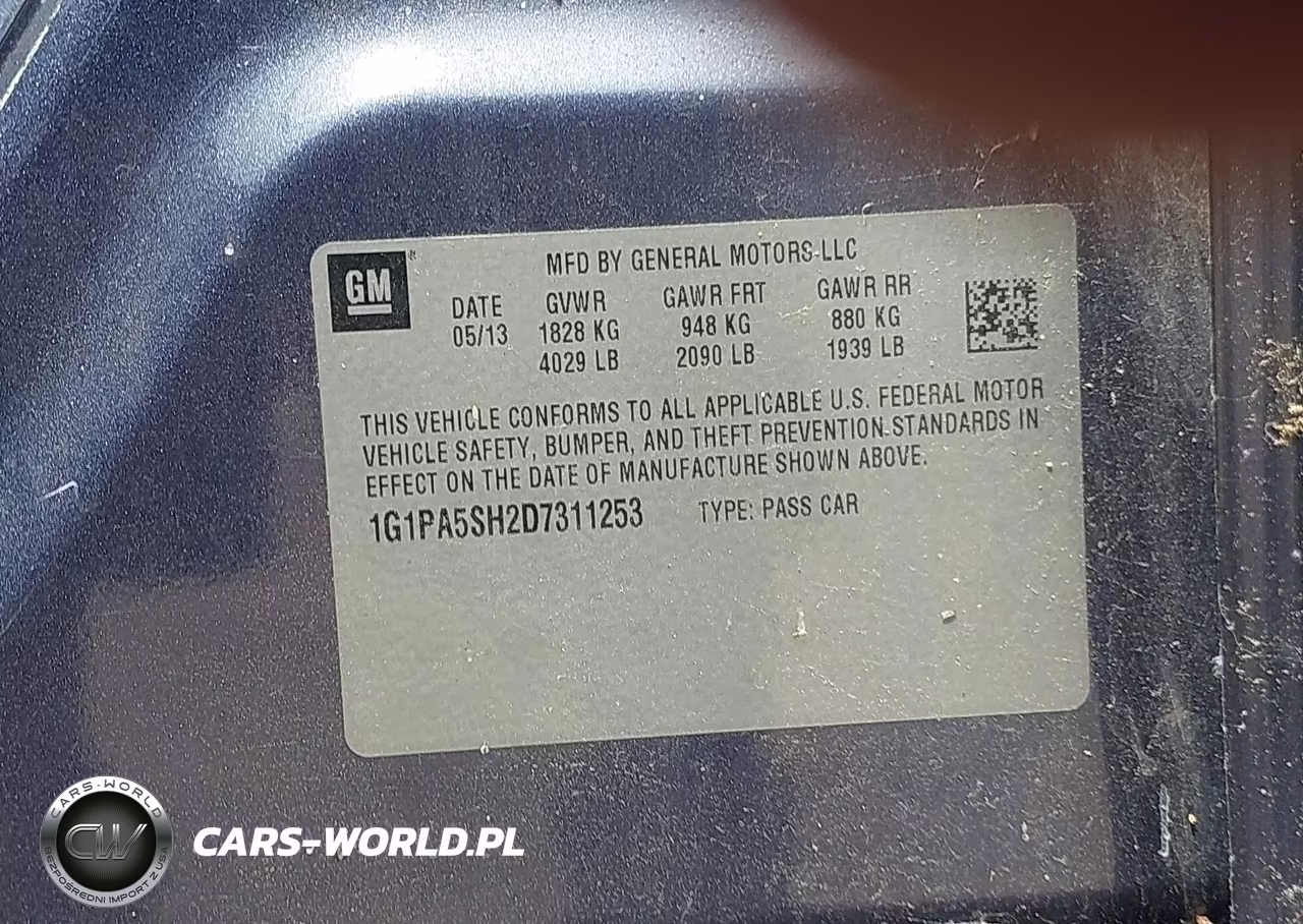 2013 Chevrolet Cruze Ls Auto VIN:1G1PA5SH2D7311253 - 9