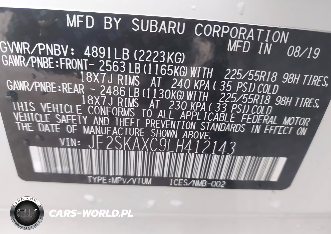 2020 Subaru Forester Touring VIN:JF2SKAXC9LH412143 - 9