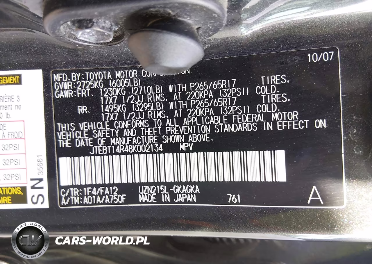 2008 Toyota 4Runner Sr5 V8 VIN:JTEBT14R48K002134 - 9