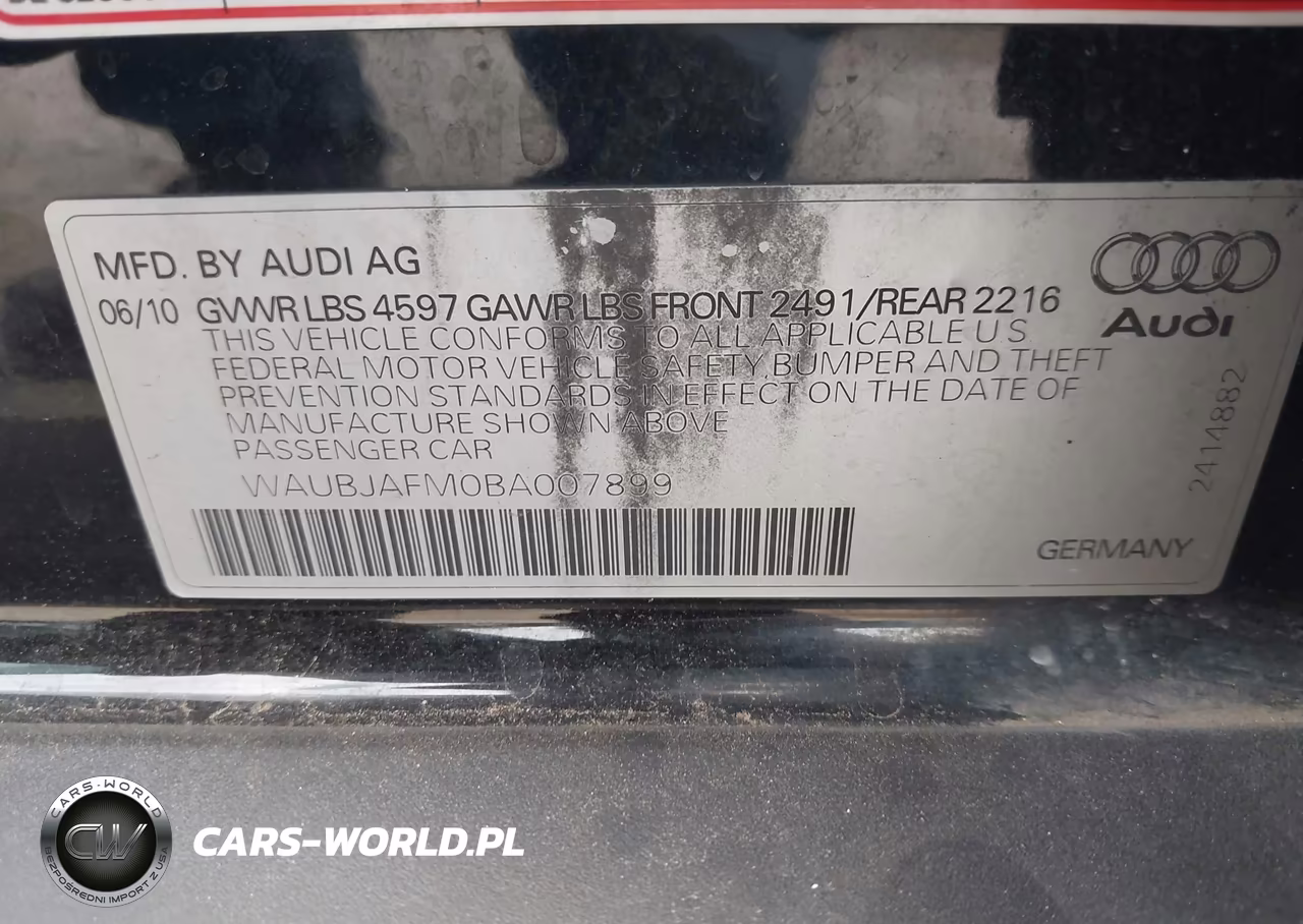 2011 Audi A3 2.0 Tdi Premium VIN:WAUBJAFM0BA007899 - 9