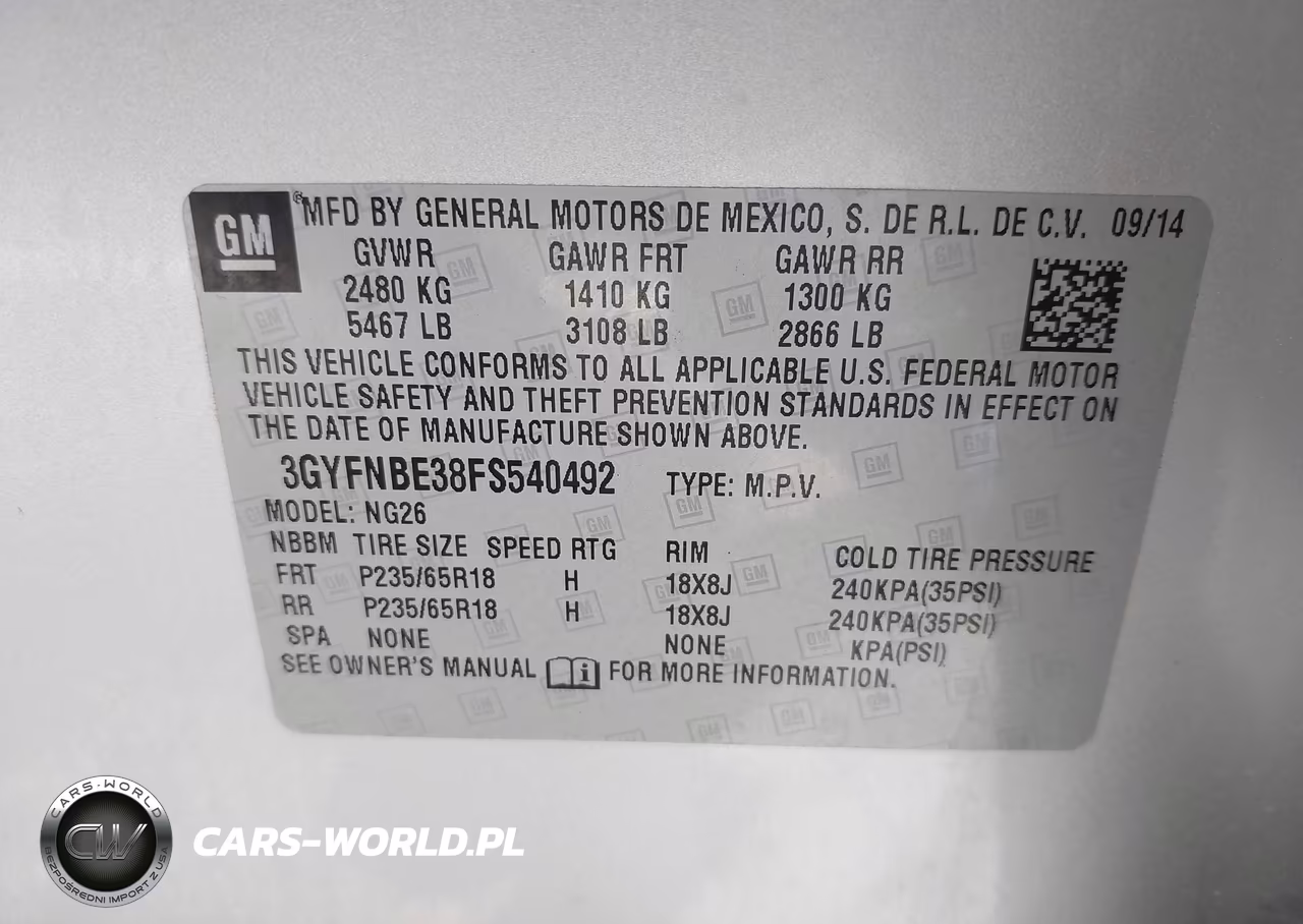 2015 Cadillac Srx Luxury Collection VIN:3GYFNBE38FS540492 - 9
