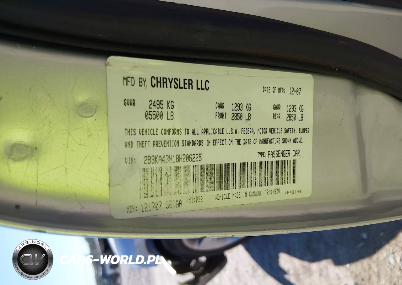2008 Dodge Charger VIN:2B3KA43H18H206225 - 9