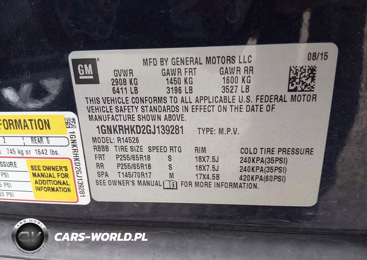 2016 Chevrolet Traverse 2Lt VIN:1GNKRHKD2GJ139281 - 9