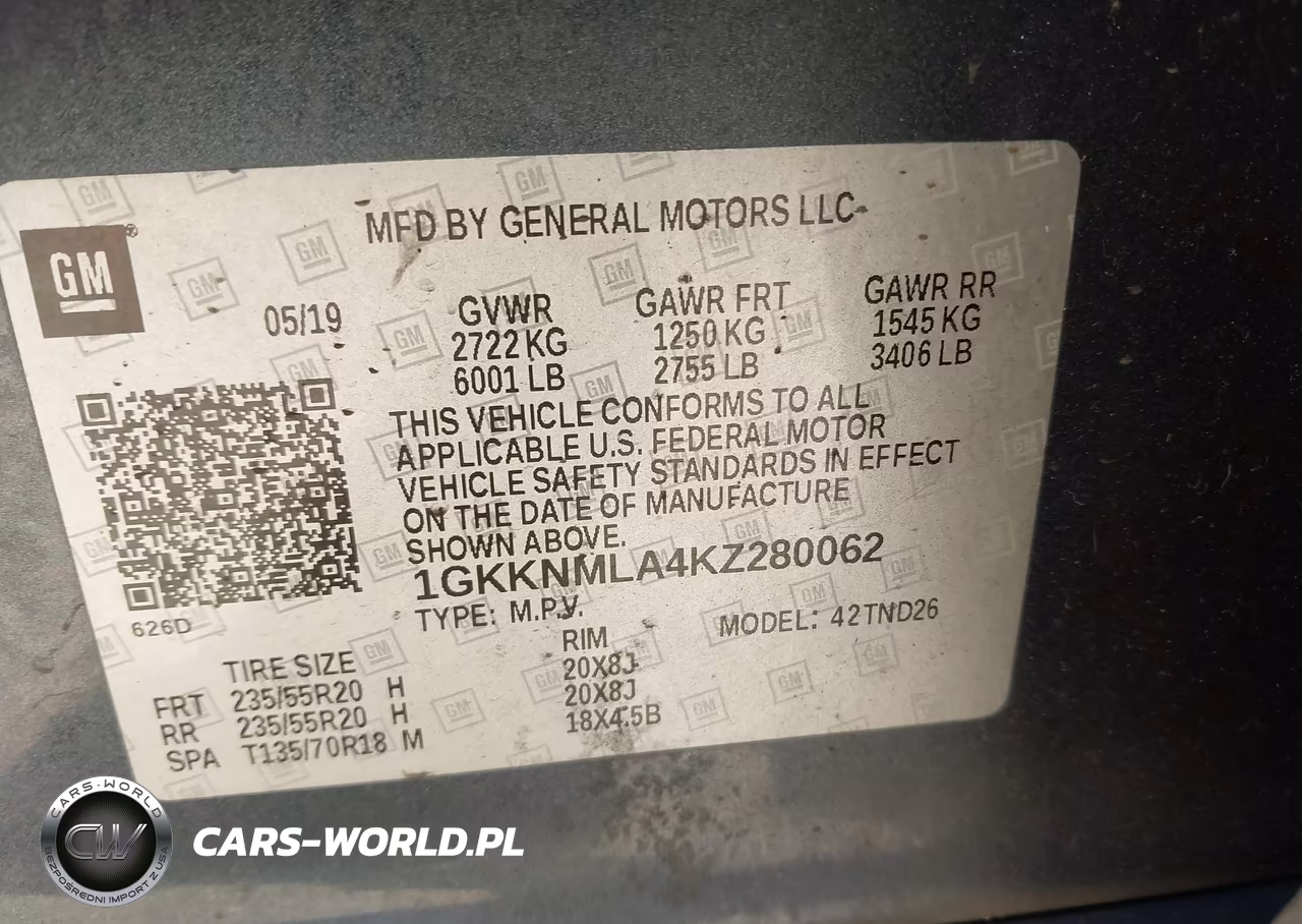 2019 GMC Acadia Slt-1 VIN:1GKKNMLA4KZ280062 - 9