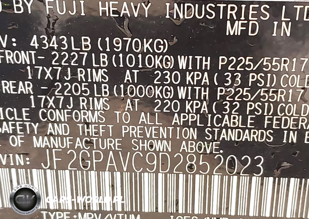 2013 Subaru Xv Crosstrek 2.0I Premium VIN:JF2GPAVC9D2852023 - 9