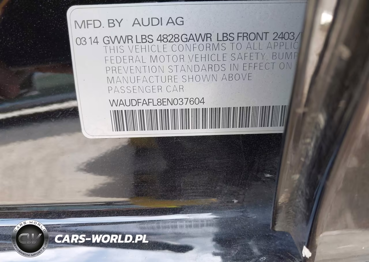 2014 Audi A4 2.0T Premium VIN:WAUDFAFL8EN037604 - 9