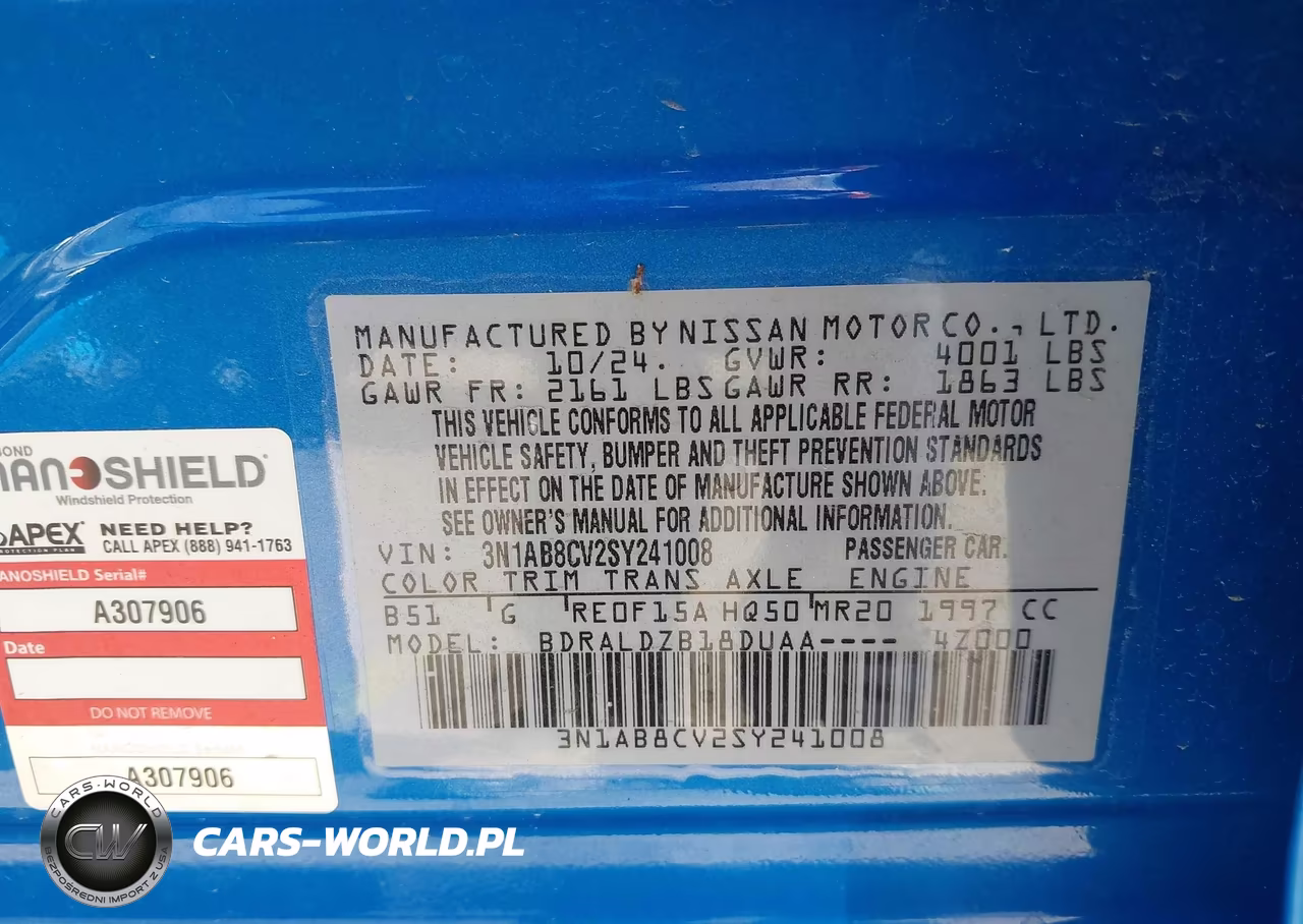 2025 Nissan Sentra Sv VIN:3N1AB8CV2SY241008 - 9