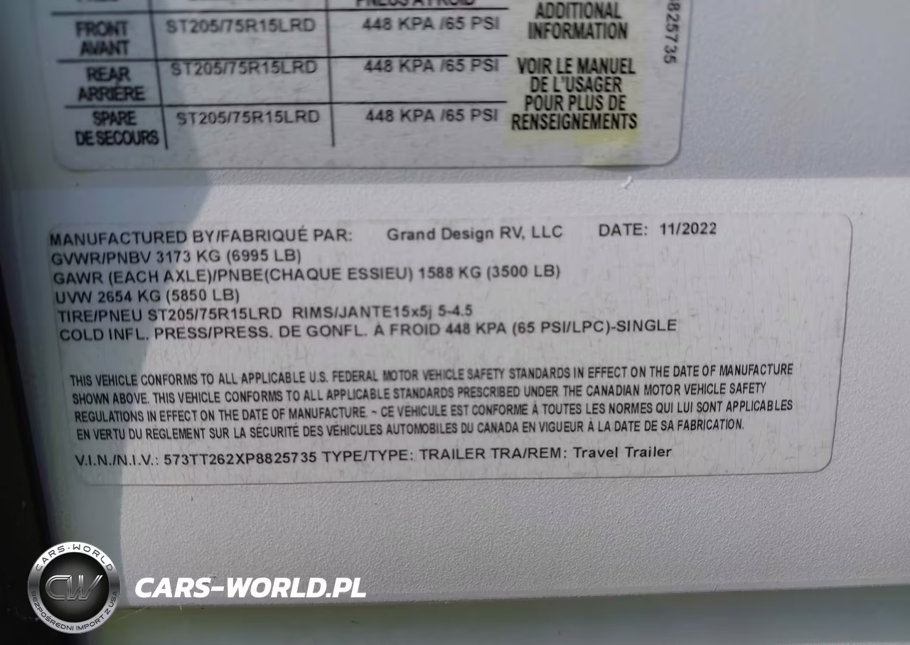 2023 Grand Design Other VIN:573TT262XP8825735 - 9