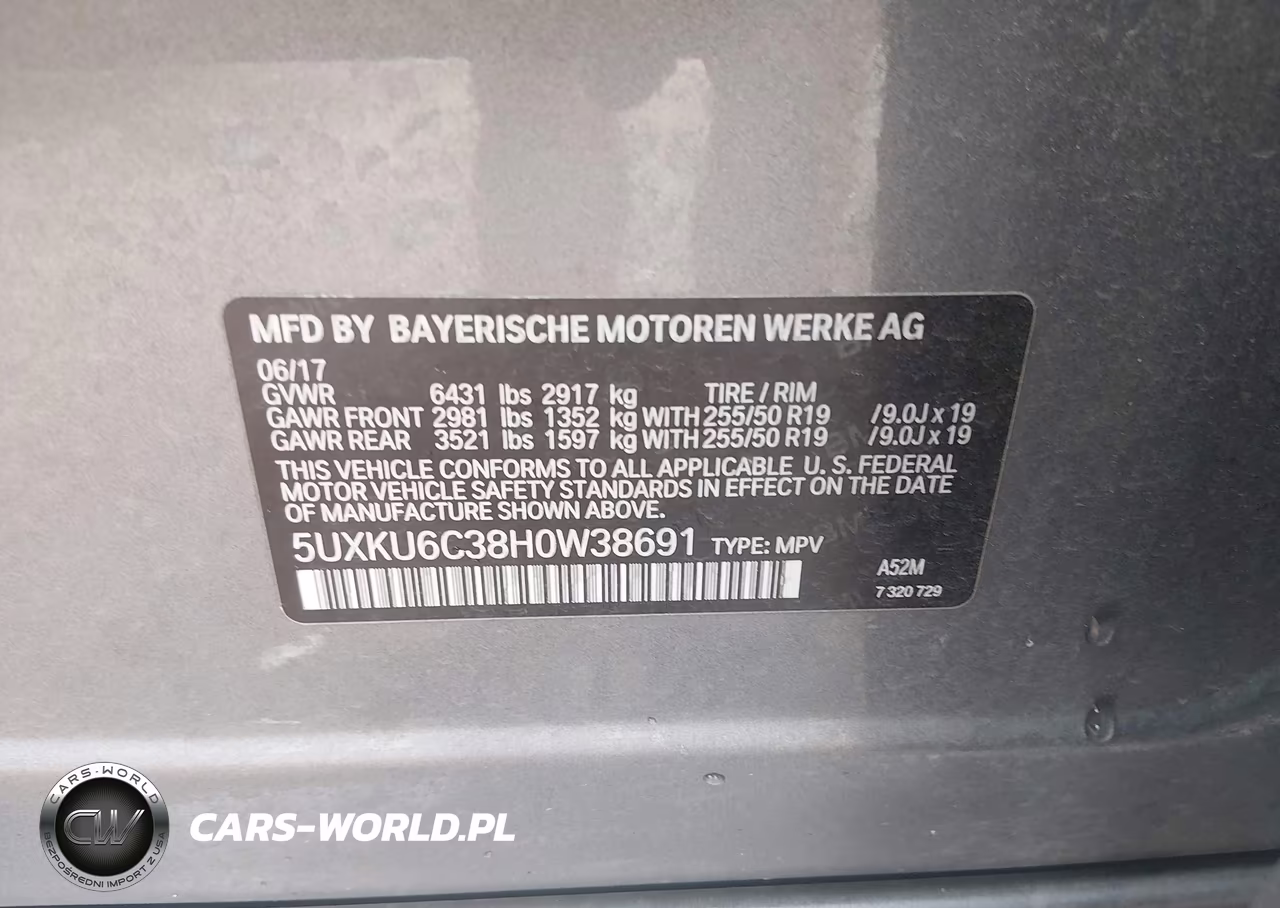 2017 BMW X6 xDrive50I VIN:5UXKU6C38H0W38691 - 9