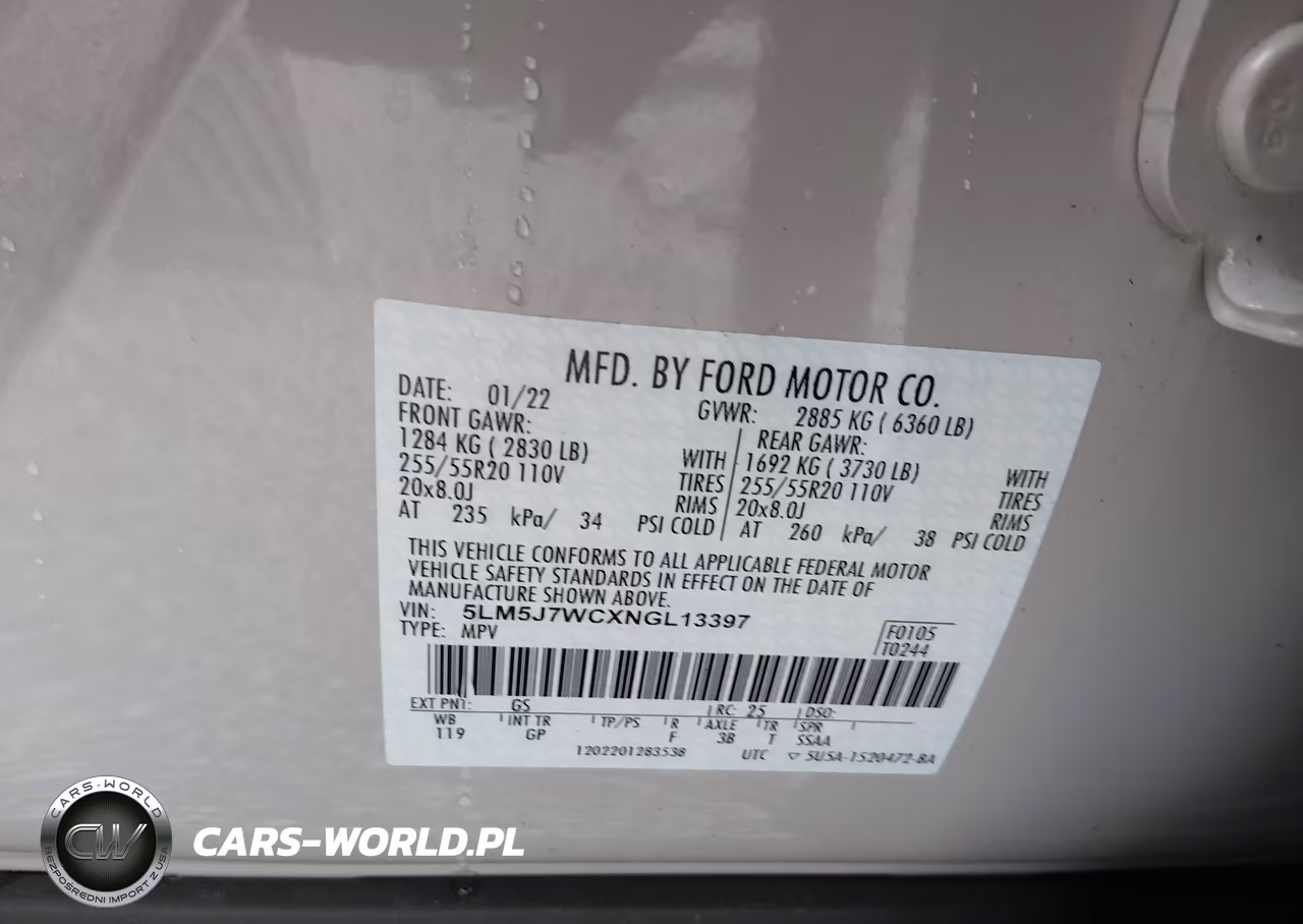 2022 Lincoln Aviator Reserve VIN:5LM5J7WCXNGL13397 - 9