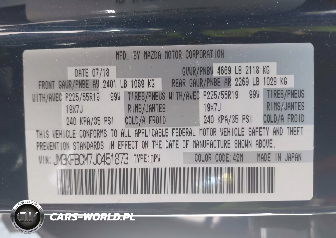 2018 Mazda Cx-5 Touring VIN:JM3KFBCM7J0451873 - 9