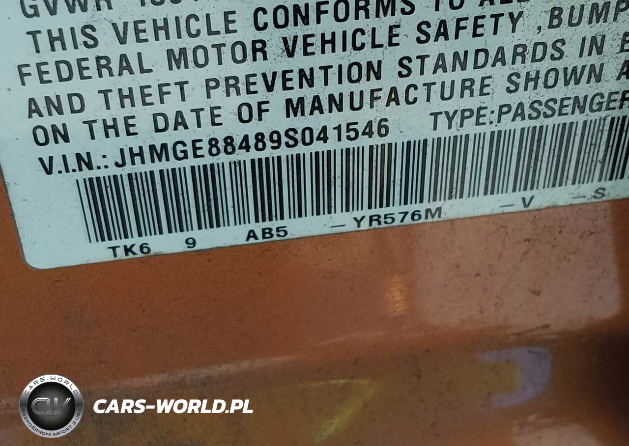 2009 Honda Fit Sport VIN:JHMGE88489S041546 - 9