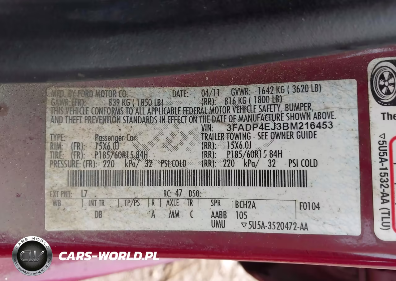 2011 Ford Fiesta Se VIN:3FADP4EJ3BM216453 - 9