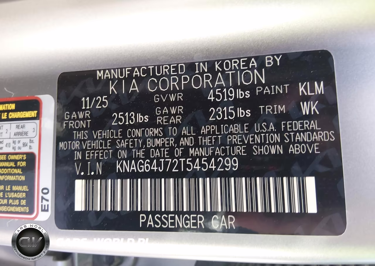 2026 Kia K5 Gt-Line Awd VIN:KNAG64J72T5454299 - 9