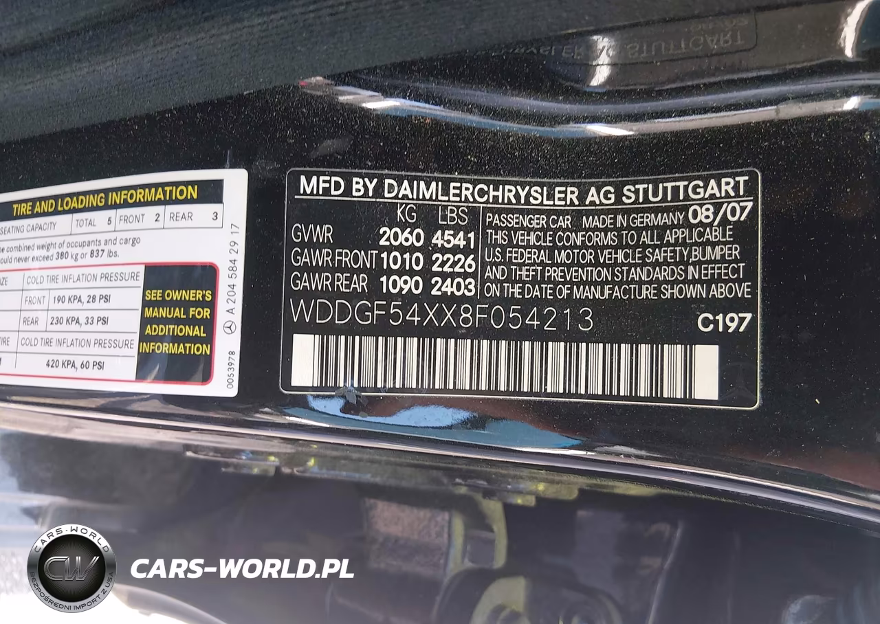 2008 Mercedes-Benz C 300 Luxury-Sport VIN:WDDGF54XX8F054213 - 9