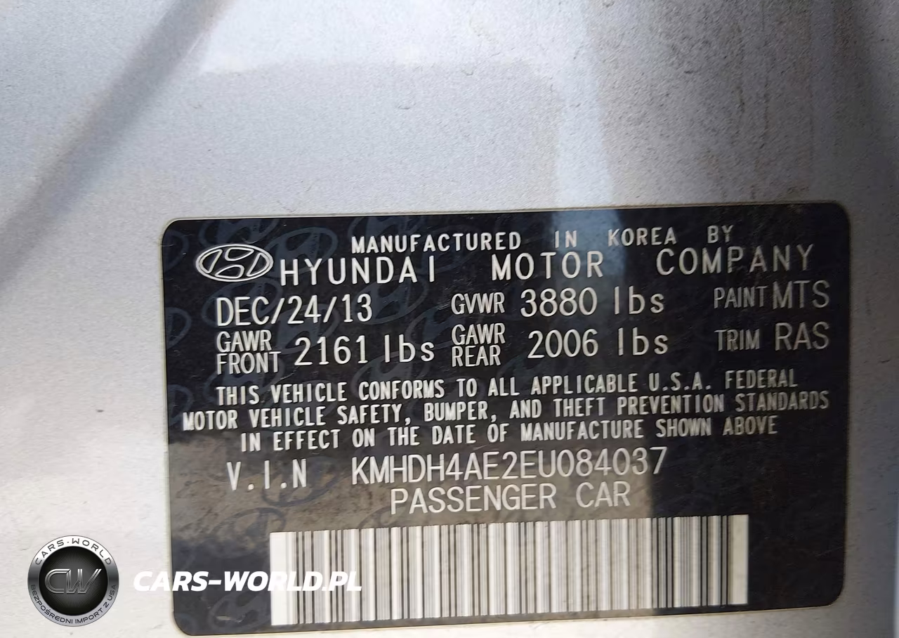 2014 Hyundai Elantra Se VIN:KMHDH4AE2EU084037 - 9